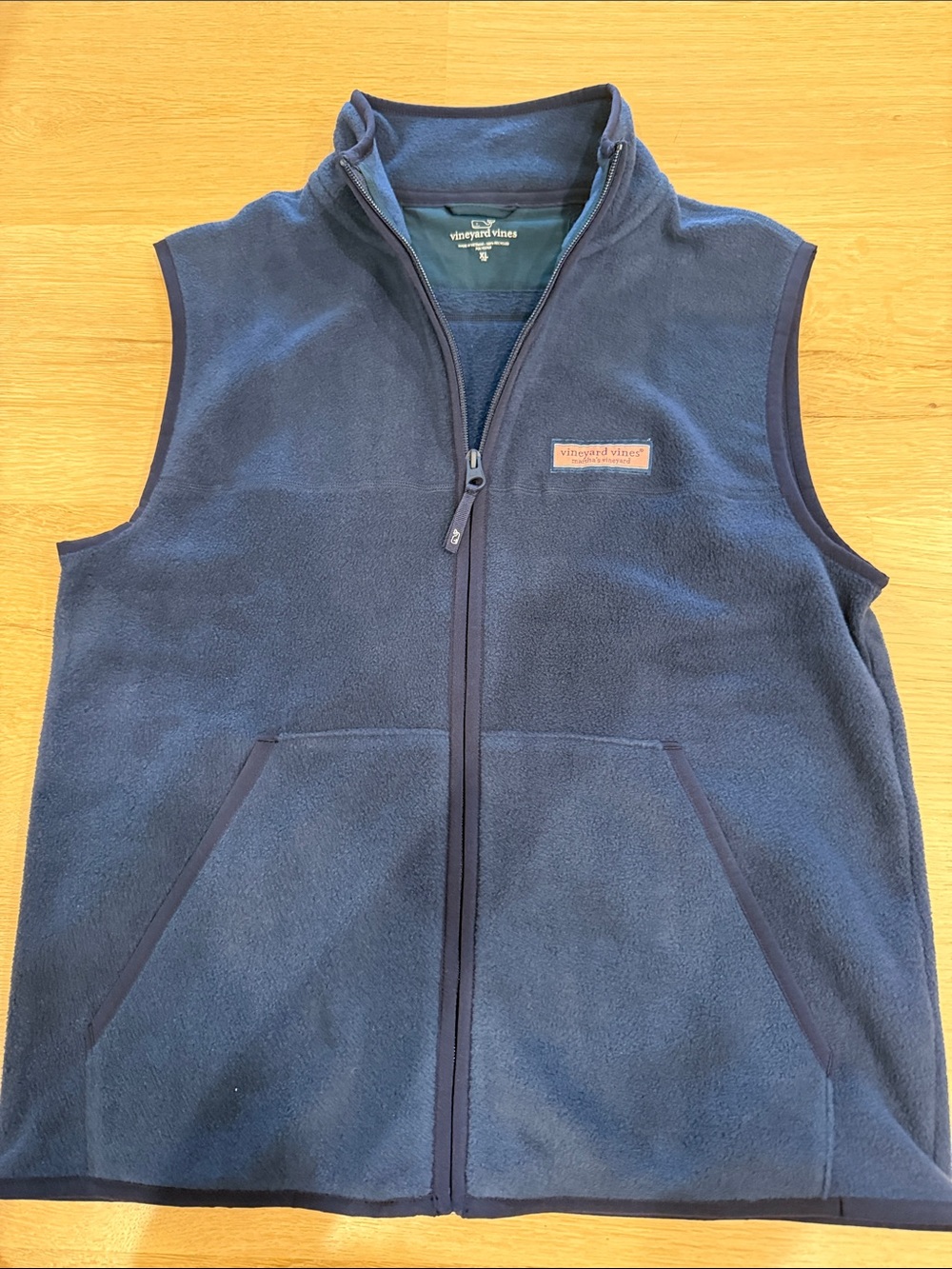 Vineyard Vines Kids Navy Fleece Zip Vest